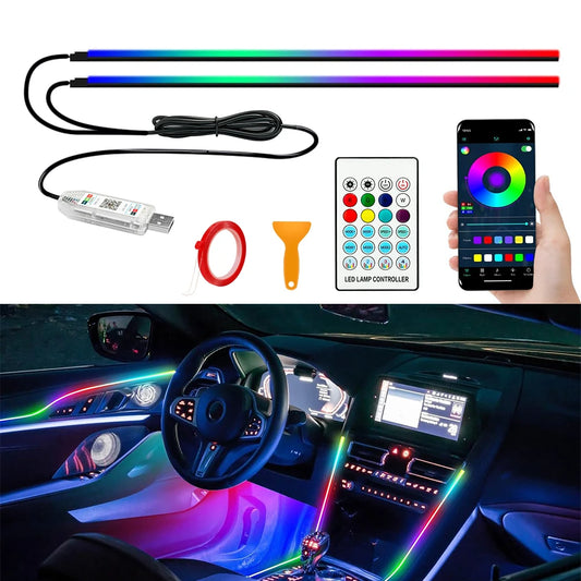 Auto Innenraum LED Ambiente Beleuchtung Kit mit Fernbedienung