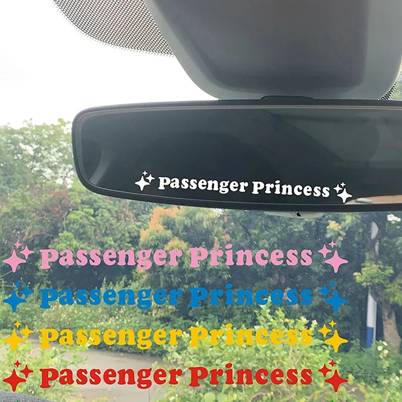 Spiegel-Dekor-Aufkleber "Passenger Princess" – SwissGlanzGarage Ansicht 2