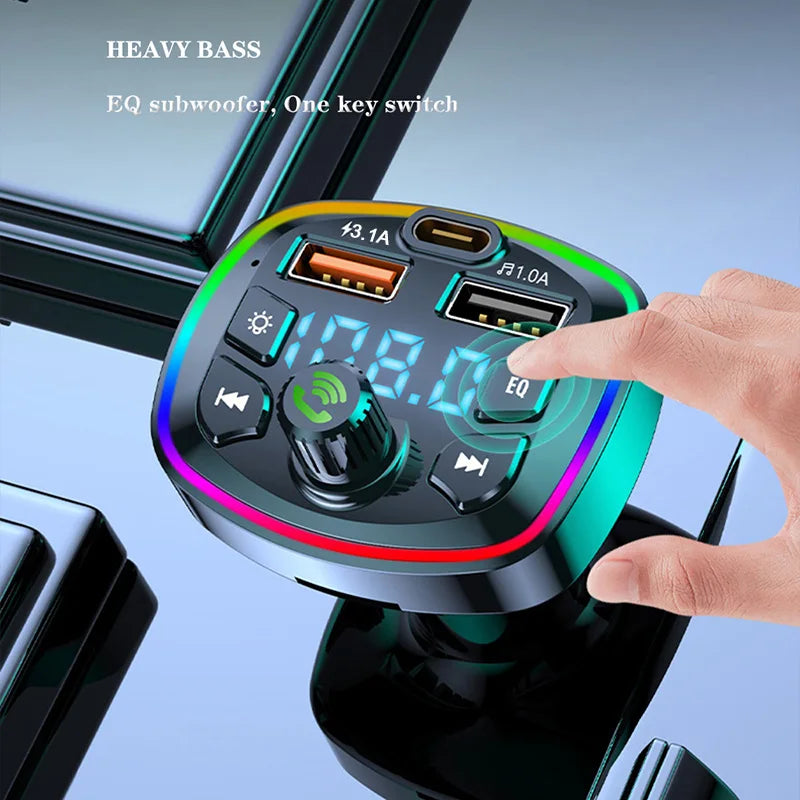 Bluetooth 5.0 FM-Transmitter USB-C Ladegeraet – SwissGlanzGarage Ansicht 2