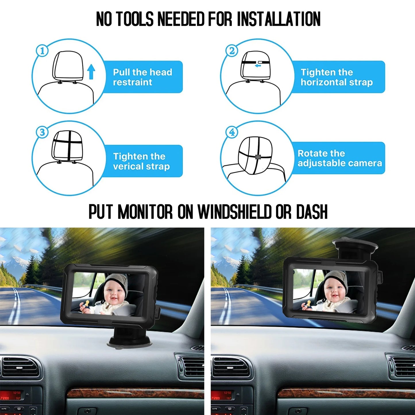 Dashcam 1080P mit IR Nachtsicht – für den Rückspiegel – SwissGlanzGarage Ansicht 2