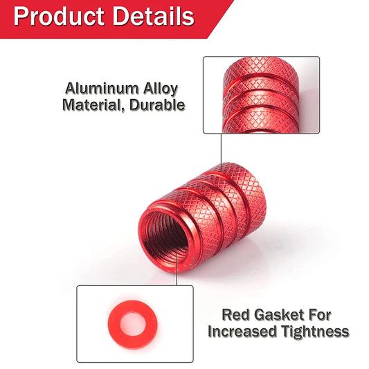 Aluminium Ventilkappen Set mit Gummiring – SwissGlanzGarage Ansicht 2
