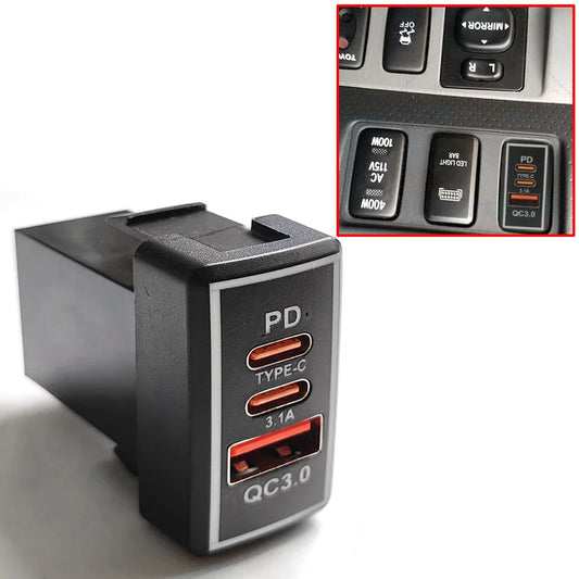 QC3.0 USB TYPE-C Auto Schnellladeadapter – SwissGlanzGarage Ansicht 2