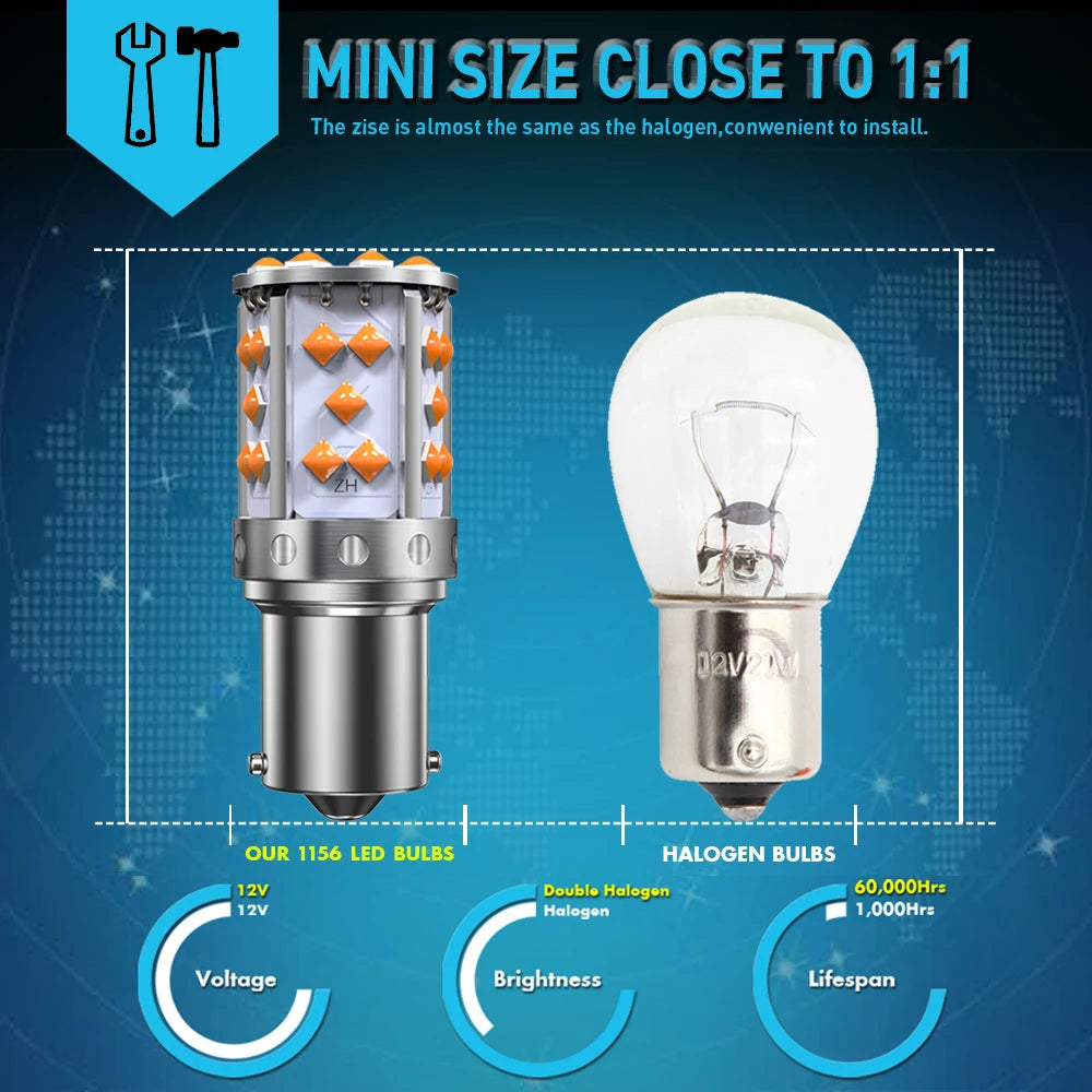 1156 P21W BA15S PY21W LED Blinkerbirne Set – SwissGlanzGarage Ansicht 3