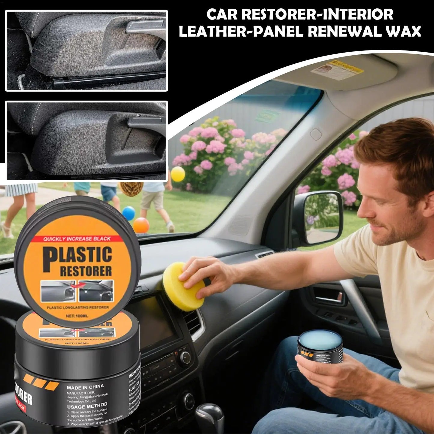 Auto-Innenreinigungspaste, Autopflege, Detaillierung, Polierpaste, Fahrzeugpolit