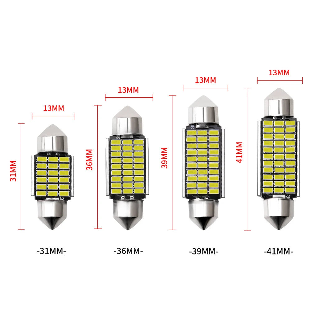 10x C5W C10W 3014 LED Innenraumlampe 31-42mm – SwissGlanzGarage Ansicht 2
