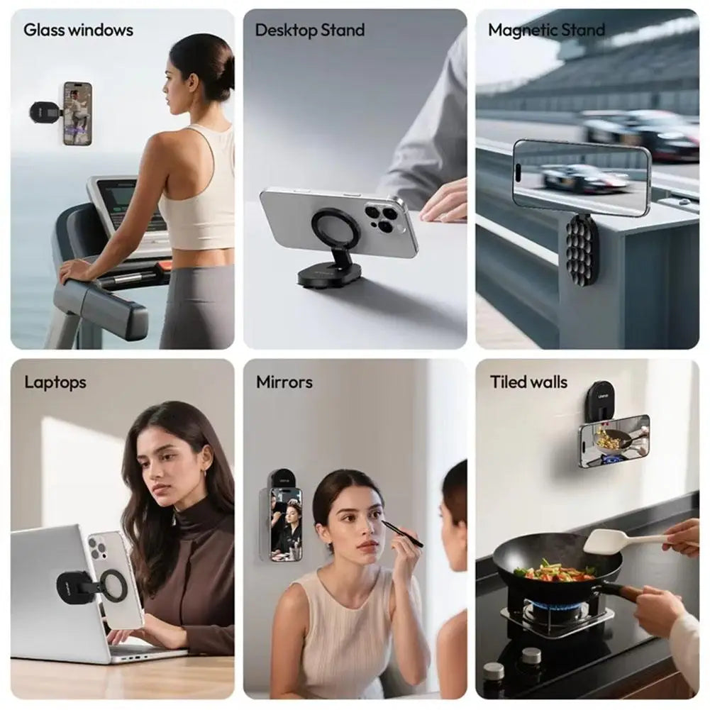 Starker Magnetischer Saugnapf-Handyhalter - 360° ° Drehbare, faltbare Halterung, stabiler Armaturenbrett- und Windsch...