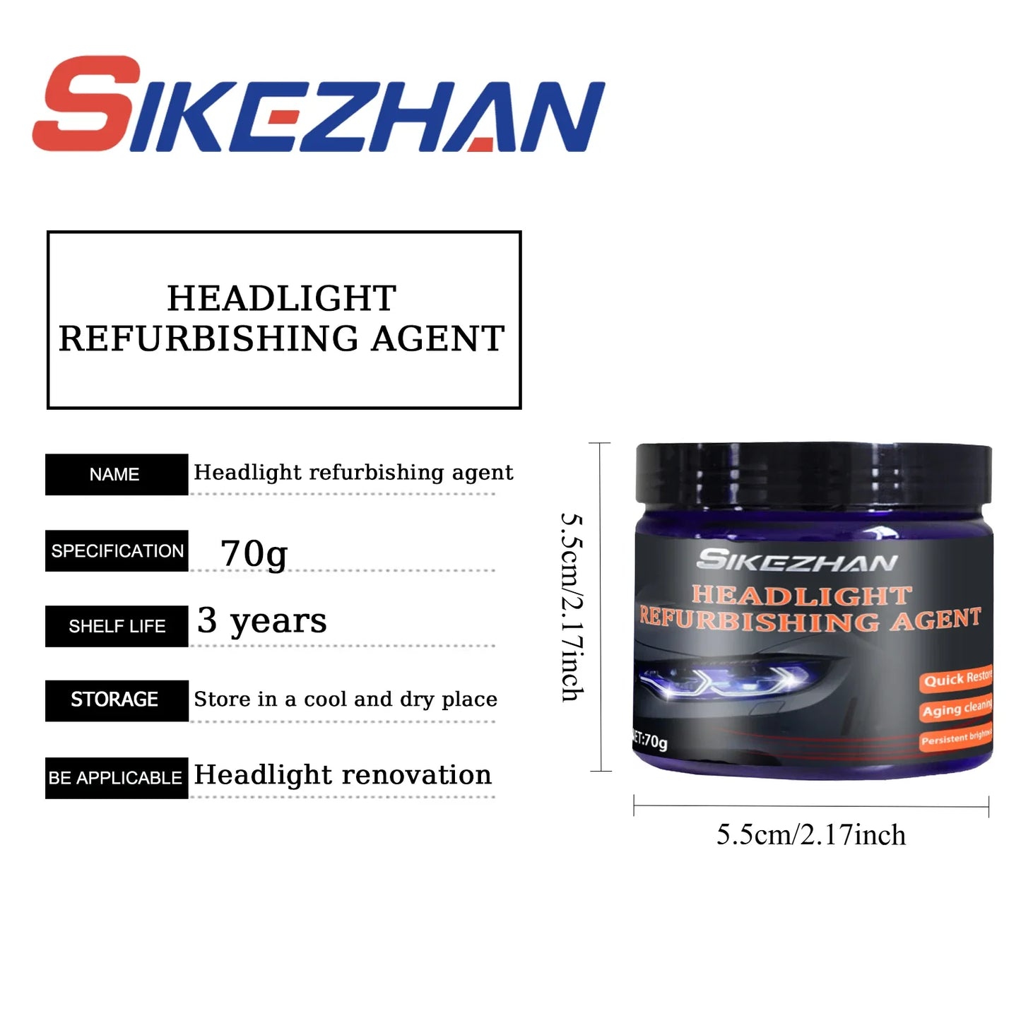 Scheinwerfer-Politur-Paste – Kratzerentferner & Anti-Oxidation Reiniger