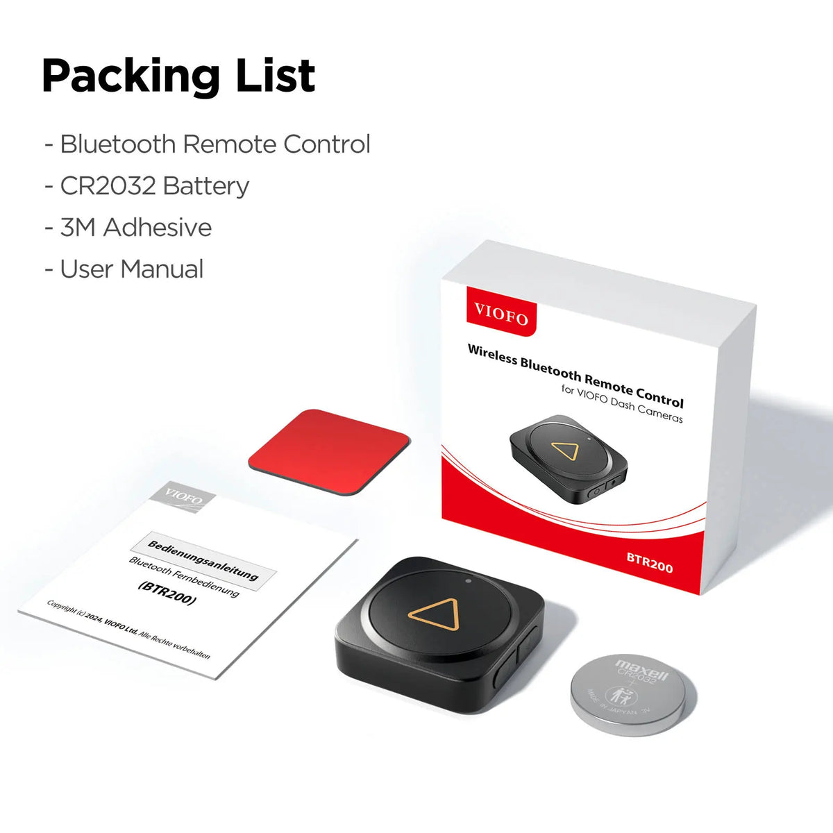VIOFO BTR200 Kabellose Bluetooth Fernbedienung – SwissGlanzGarage Ansicht 6