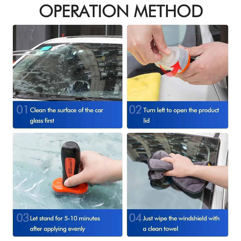 Auto Glas Wasser Abweisend Wasserdicht Regendicht Anti-beschlag Öl Film Fleck Entferner Auto Windschutzscheibe Reinig...