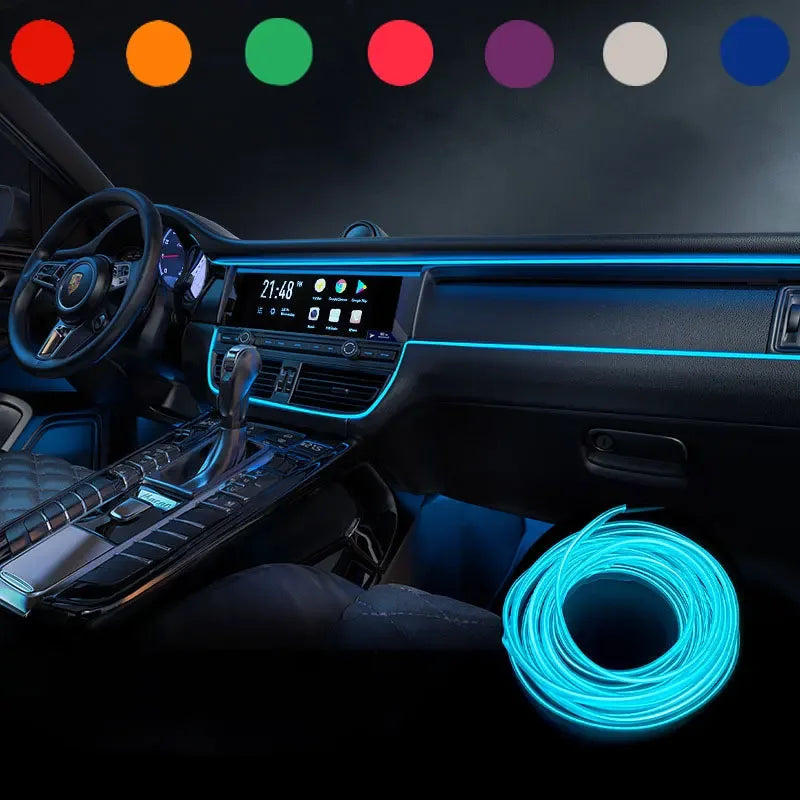 Auto Innen Atmosphäre Beleuchtung LED Streifen DIY Flexible EL