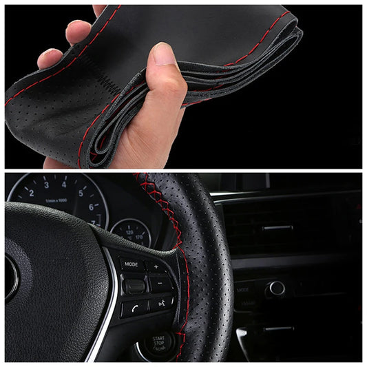 Lenkradbezug aus 100% echtem Leder – SwissGlanzGarage Ansicht 5