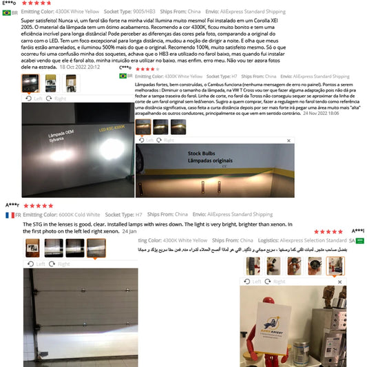 DAWNKNIGHT K5C H7 H4 LED Lampe 4300K 110W – SwissGlanzGarage Ansicht 4