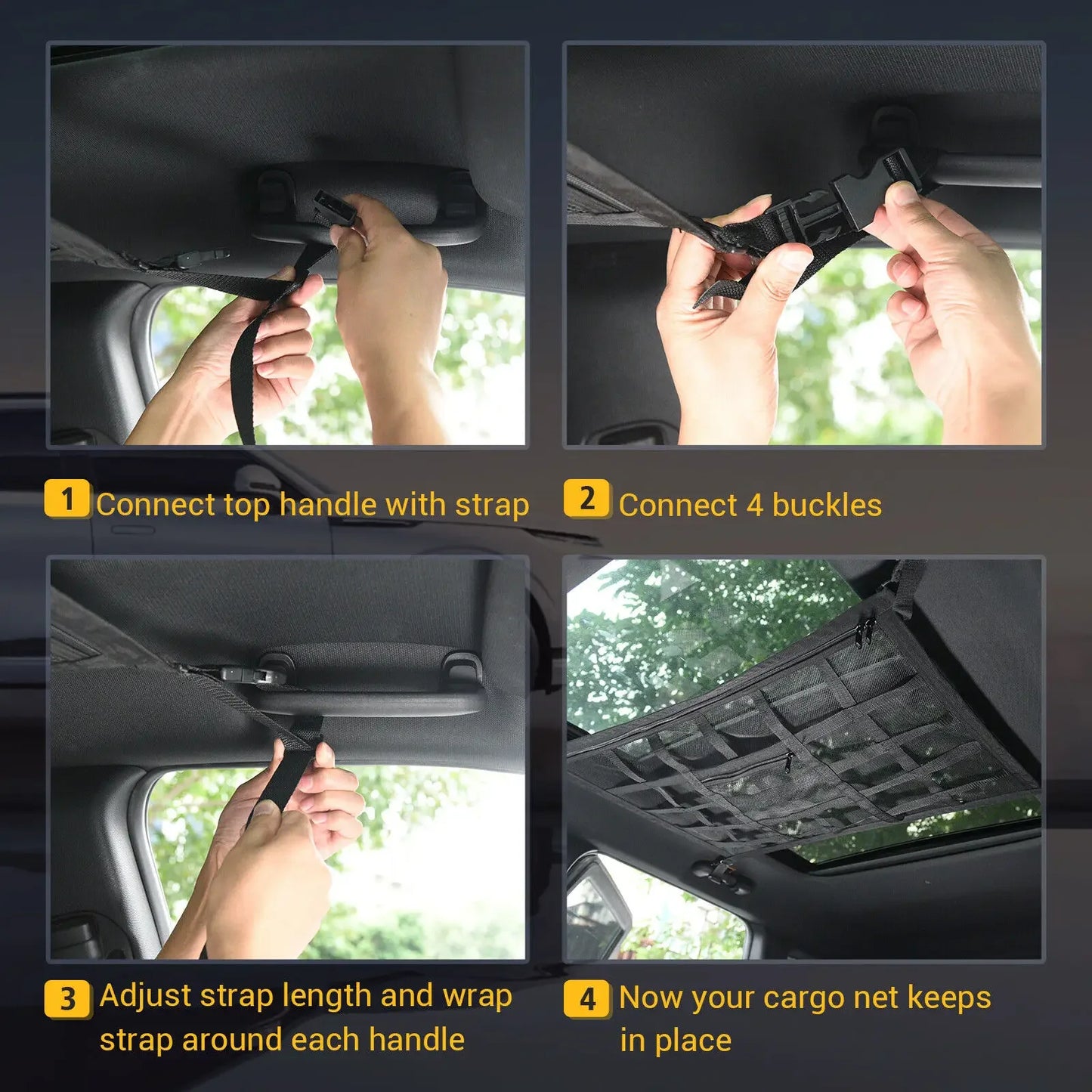 Auto-Decken-Netz Organizer Tasche – SwissGlanzGarage Ansicht 6