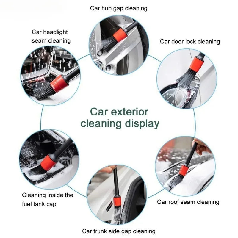 Detailing-Bürstenset, Detailing-Bürste für die Autoreinigung, Autobürsten, Bürsten für Armaturenbrett, Luftauslass, R...