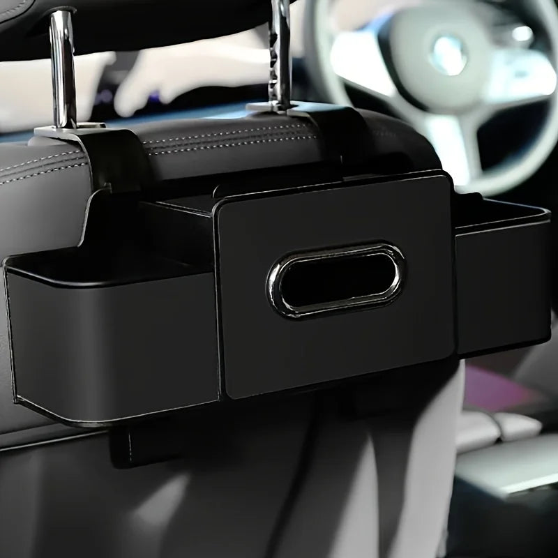 Autositz-Organizer mit ABS-Box und Taschentuchhalter. Doppelte