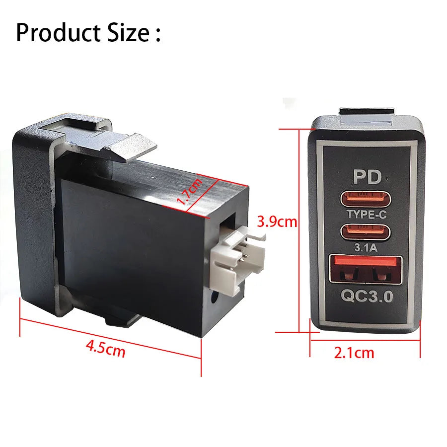 QC3.0 USB TYPE-C Auto Schnellladeadapter – SwissGlanzGarage Ansicht 4