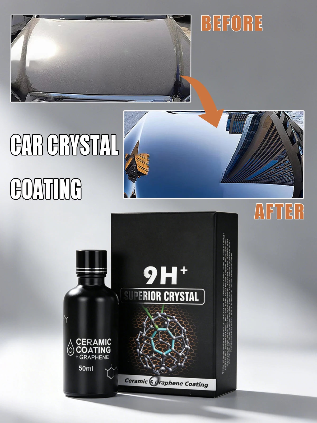 Auto-Keramikbeschichtung Hydrophobe Lackschutzbeschichtung Kratzfeste Autopolitur