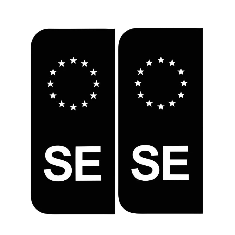 2 x Nummernschild Aufkleber Schwarz – SwissGlanzGarage Ansicht 4