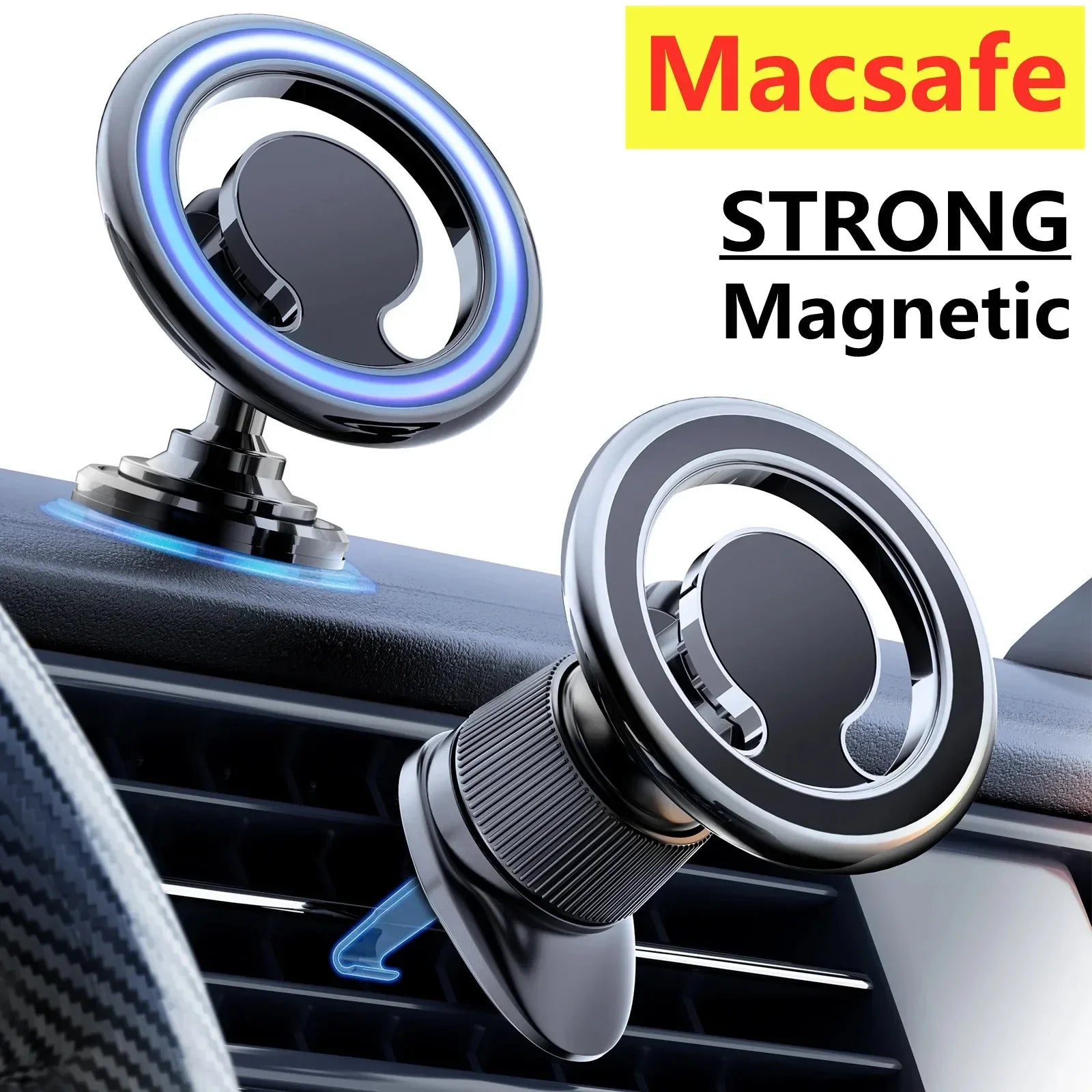 Magnetische Handyhalterung fürs Auto – für Lüftungsgitter – SwissGlanzGarage Ansicht 2