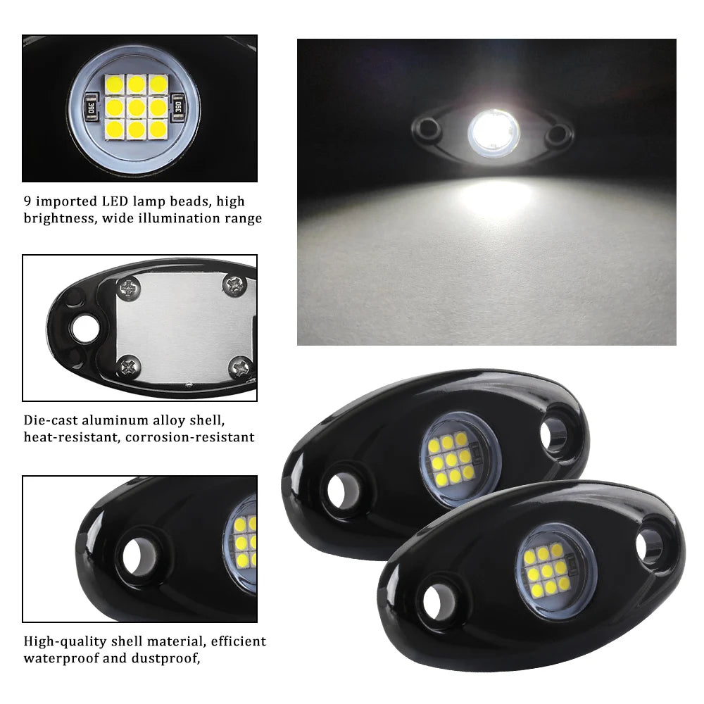 9LED RGB Auto Rock Licht Set – SwissGlanzGarage Ansicht 6