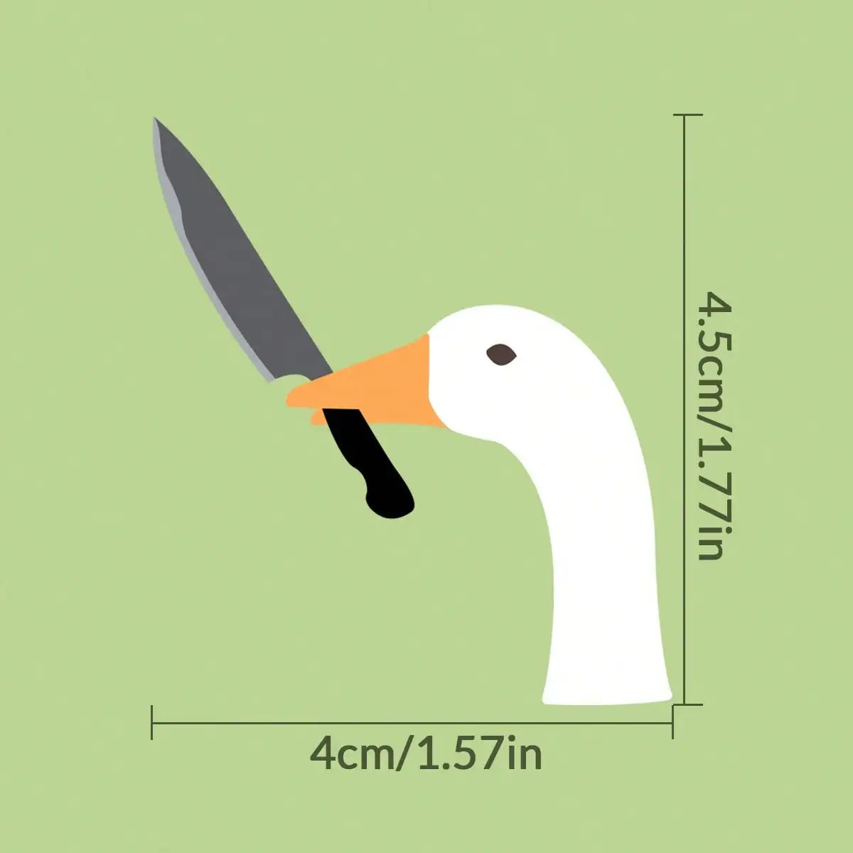 Lustiger Gans Aufkleber für Rückspiegel – SwissGlanzGarage Ansicht 3