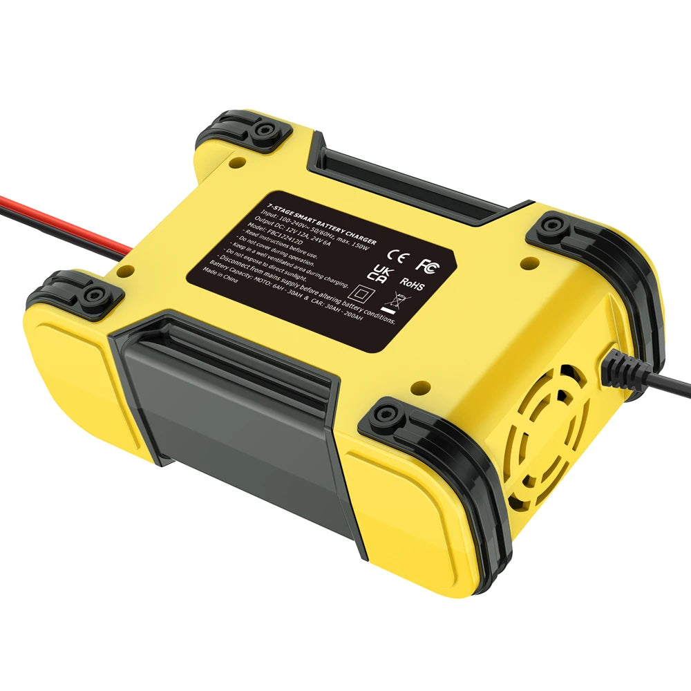Foxsur 12V 12A Automatik Ladegerät – SwissGlanzGarage Ansicht 6