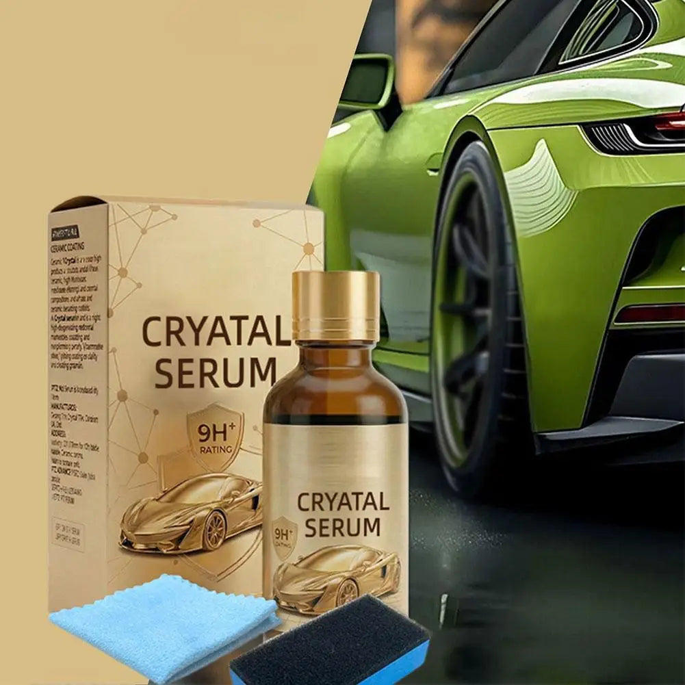 50ml 9H Keramikbeschichtungs-Set für Autos, mit Hydrophobem Schutz, Kratzfeste Autopolitur mit Applikator-Schwamm & Tuch