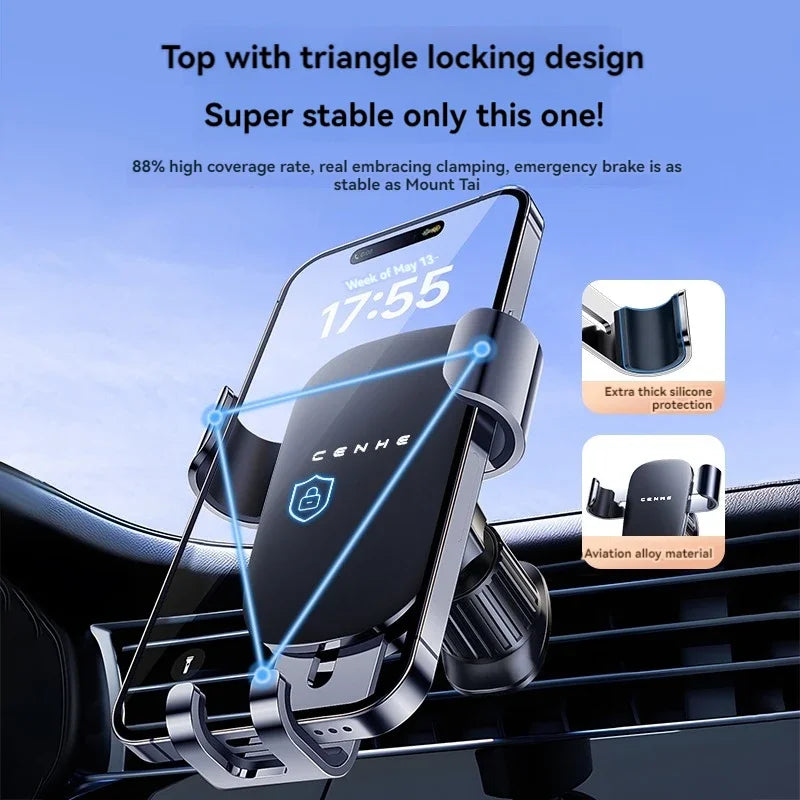 C03 Schwerkraft Autotelefon halter Entlüftung sclip halterung Smartphone-Ständer im Auto GPS-Unterstützung für iPhone...