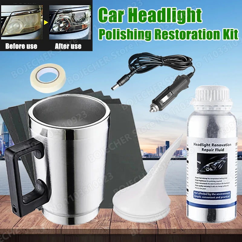 Auto-Scheinwerfer-Polierset, 100 ml/50 ml, Scheinwerfer-Restaurierungs-Flüssigke