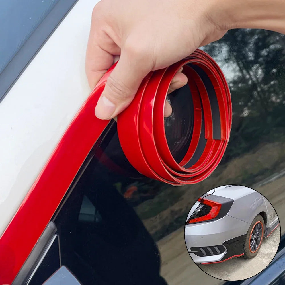 Selbstklebender Dekostreifen rot 3M/5M PVC – SwissGlanzGarage Ansicht 4