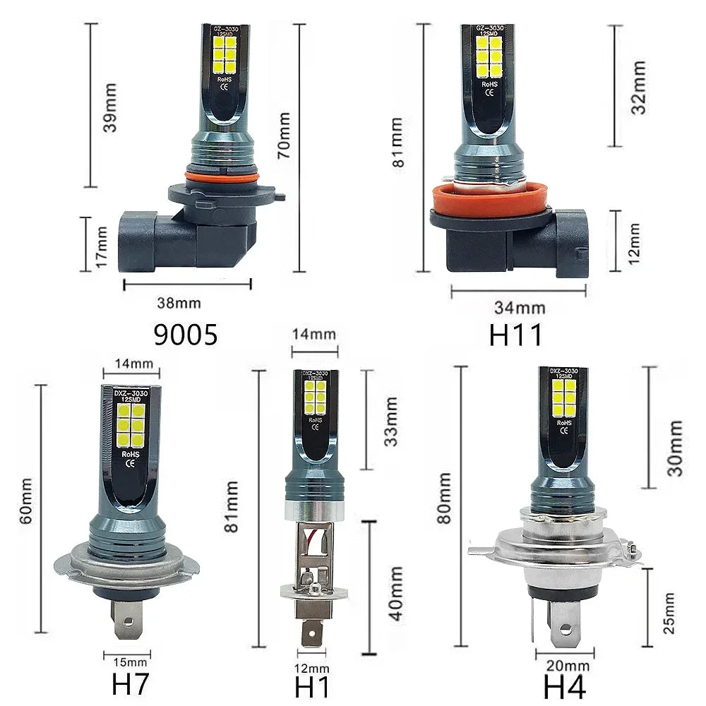LED H4/H7 Autoscheinwerfer Birne H1/H8/H11 80 W – SwissGlanzGarage Ansicht 6