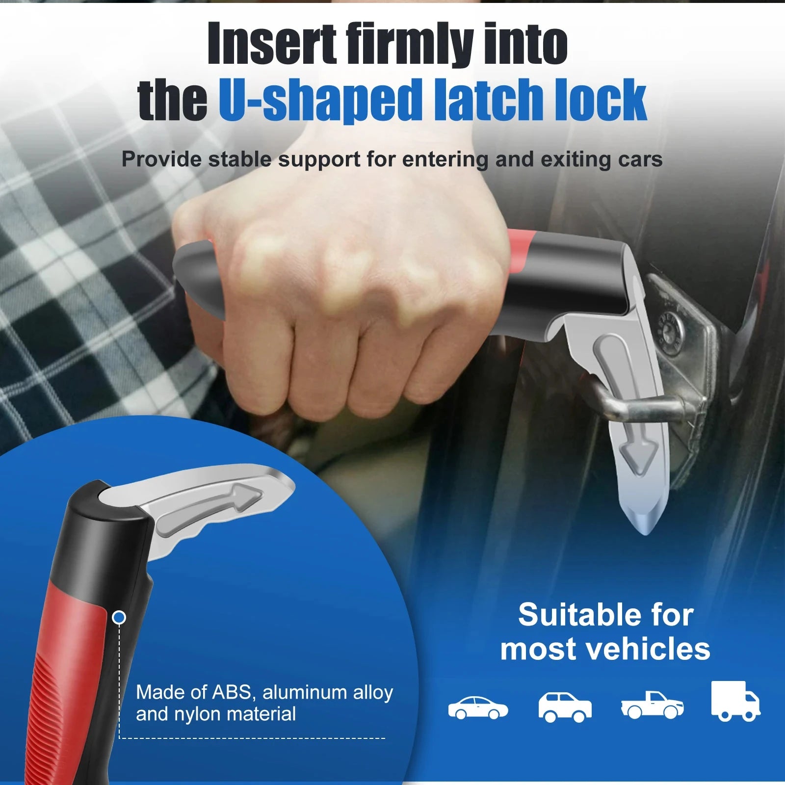 Auto-Einstiegshilfe & Notfallhammer 2-in-1 – SwissGlanzGarage Ansicht 4