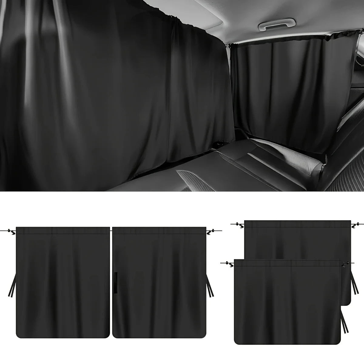 Auto Sichtschutz Vorhang Set – SwissGlanzGarage Ansicht 2