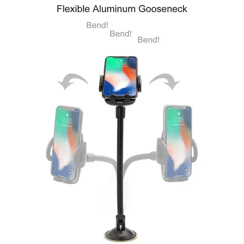 Lange Arm Auto 360-Grad-Drehung Telefon Halter Windschutzscheibe Dashboard Saugnapf Halterung Auto Smartphone Sucker ...