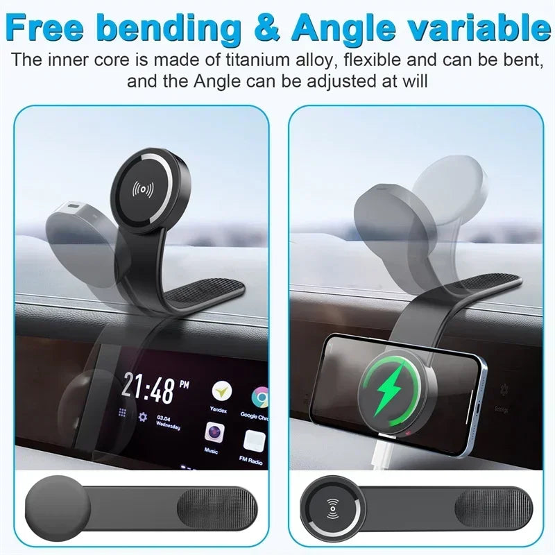 Magnetisches Auto kabelloses Ladegerät Schnell ladung Autotelefon halter Center Control Bildschirm Armaturen brett fü...