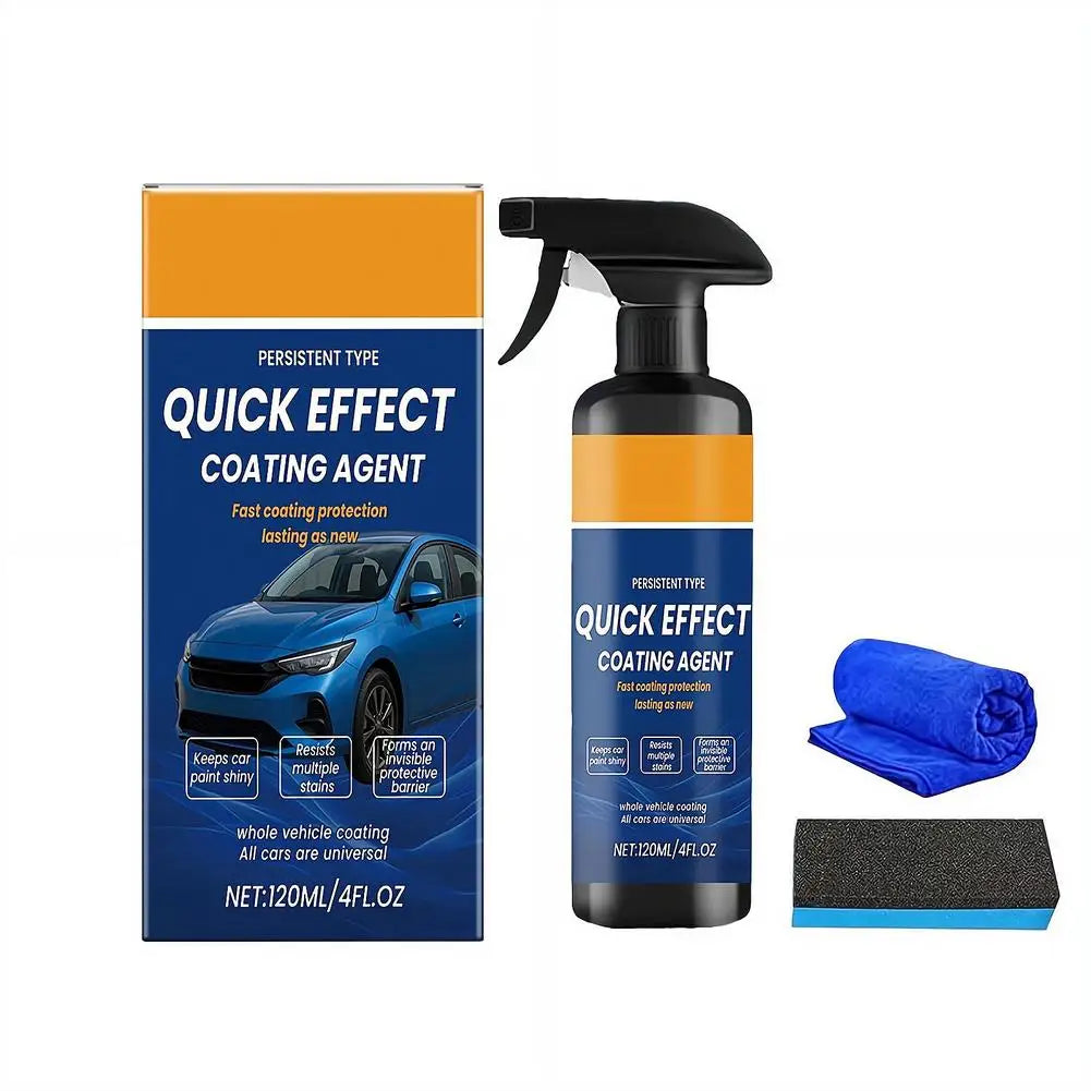 Schnellwirkendes Auto-Keramikbeschichtungsspray Hydrophob Spiegelglanz Lack Glas Kunststoff Wasserlose Reinigung Auto...