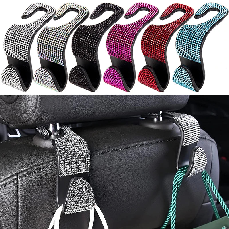 Rhinestone Haken Set für Autositz – SwissGlanzGarage Ansicht 5