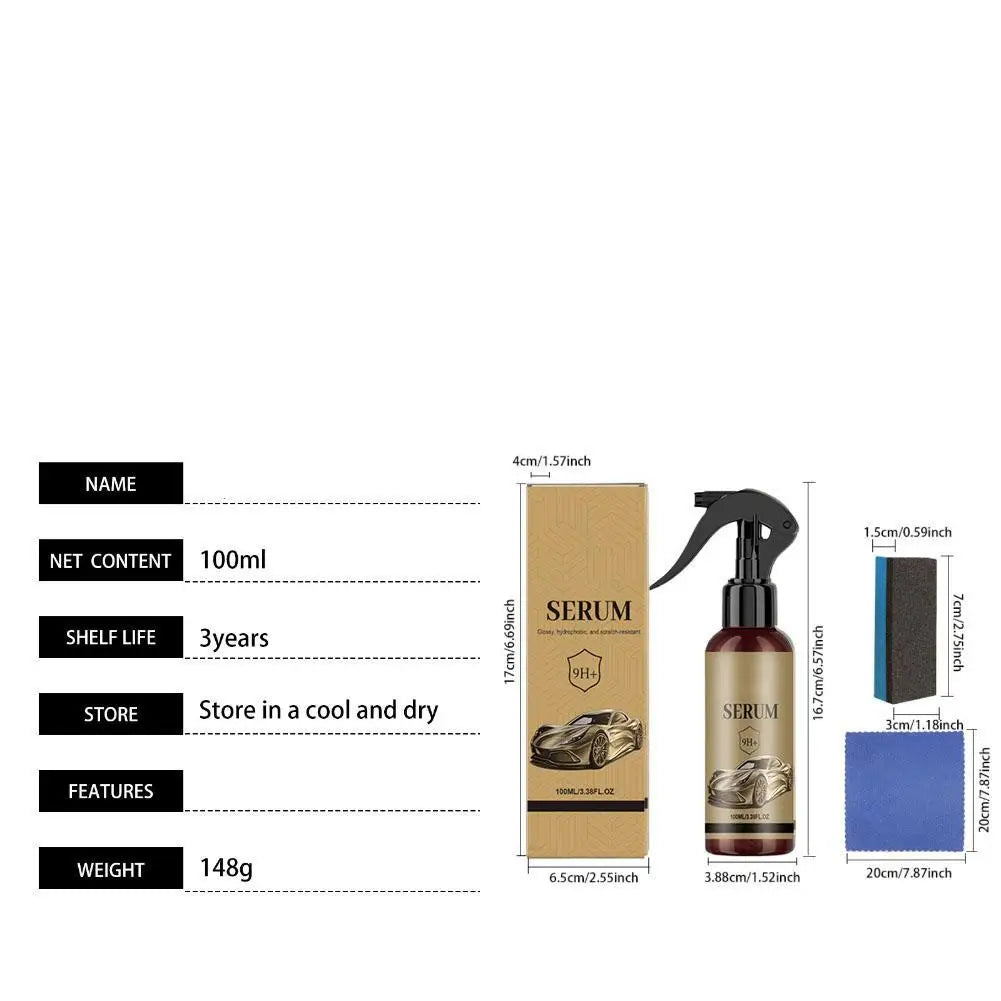 Auto-Keramikbeschichtungs-Spray-Set, wasserfest, Hochglanz, für Autolackpflege, fortschrittliche Graphen-Keramikbesch...
