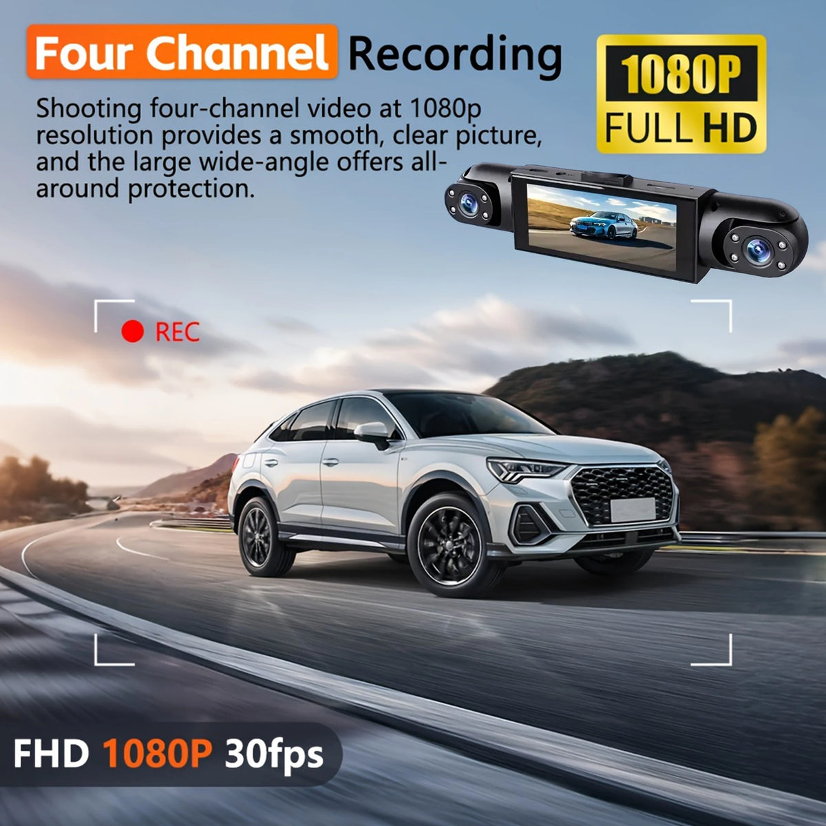 4-Kanal Dashcam 360° Auto Video Recorder – SwissGlanzGarage Ansicht 5