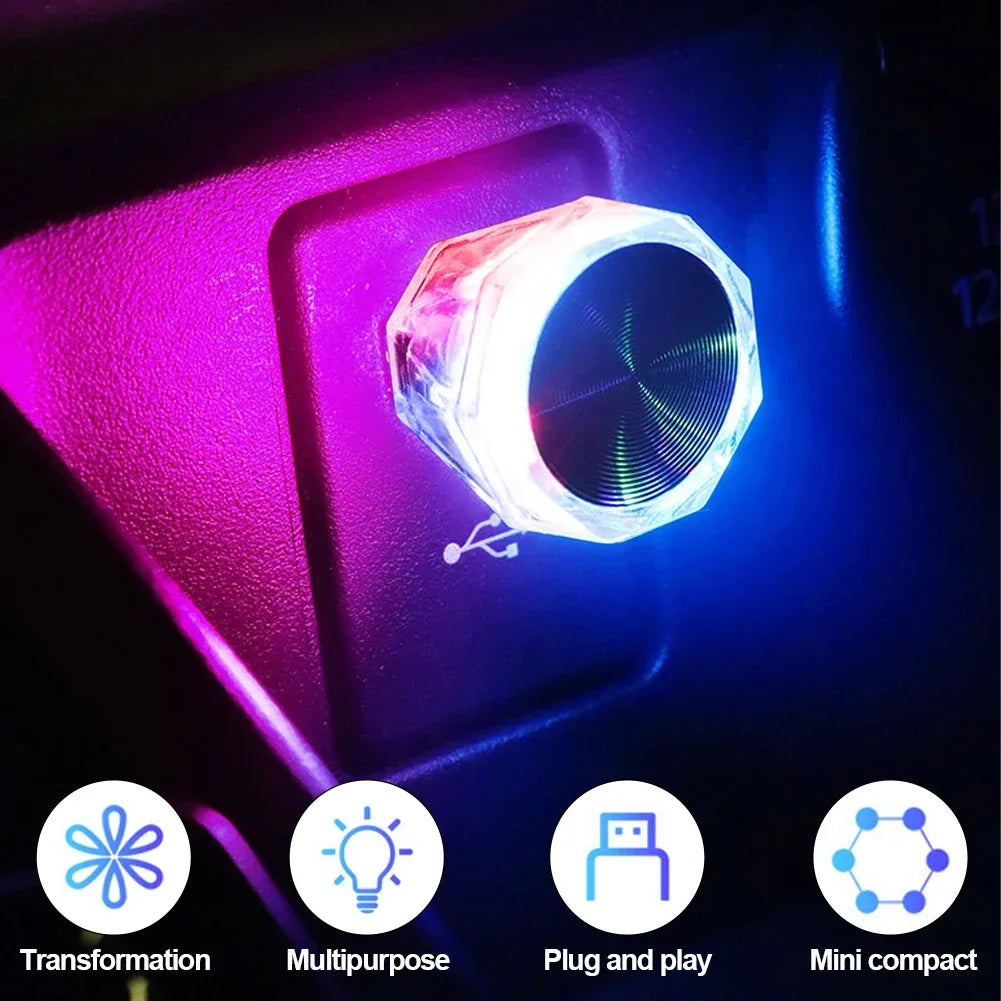 USB Auto LED Atmosphäre Licht Dekorative Lampen für Auto Innen Umwelt