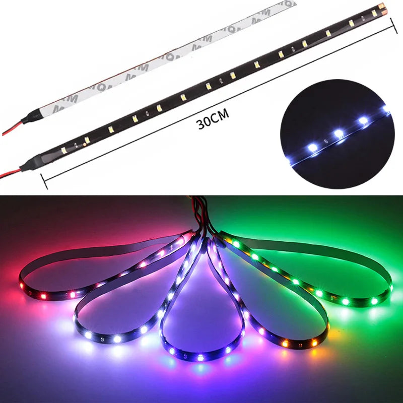 Auto LED Streifen Licht 30cm Innendekoration Umgebungs licht Motorrad