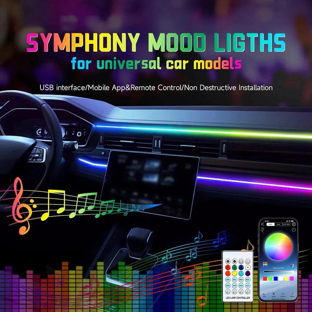 RGB Auto Innen Umgebungslicht mit USB Automotive Neon Atmosphäre
