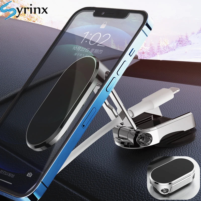 Faltbare Magnetische Auto Telefon Ständer Magnet Telefon Dashboard Halter 360-grad Drehbare Navigation Halter Auto Zu...
