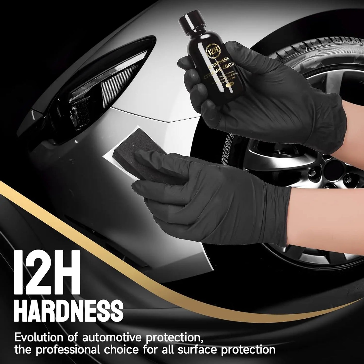12-Stunden-Graphen-Keramikbeschichtung für Autos (70 ml), 10+ Jahre lang anhaltender Schutz, ultrahochglänzend, extre...