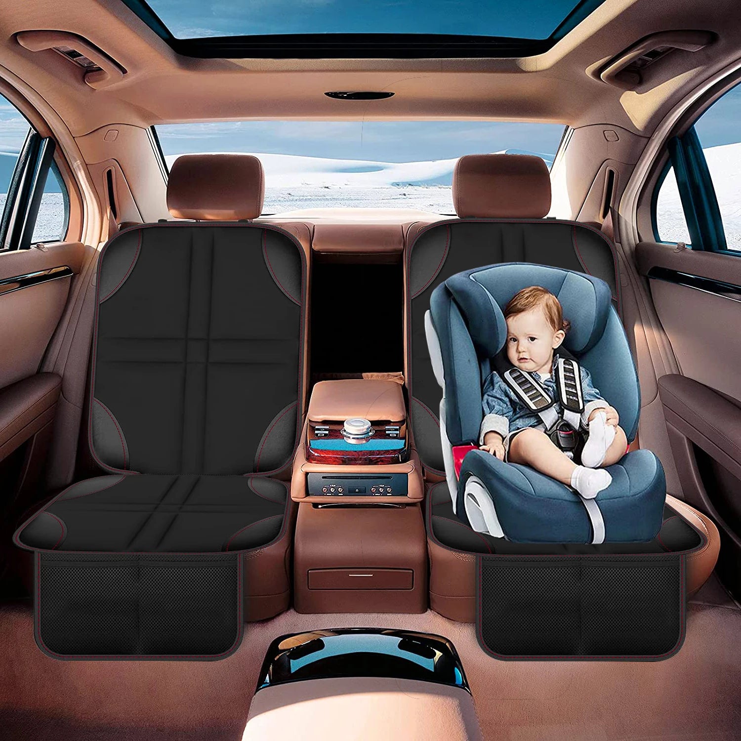Universal Auto-Sitzbezug Set mit Reifendetail 2er-Pack – SwissGlanzGarage Ansicht 6