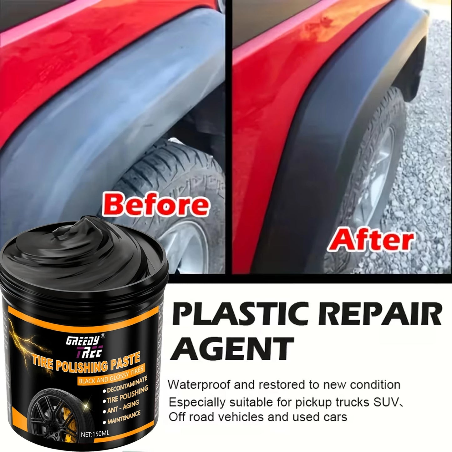 Tire & Kunststoff Restorer Creme Tiefschwarz Glanz – SwissGlanzGarage Ansicht 5