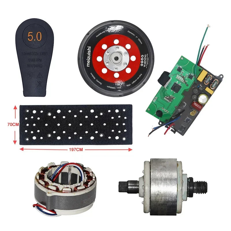 R7303 Polierer Auto Bürstenlosen Mini Exzenterschleifer Schleifscheibe Exzenterschleifer Zubehör Auto Schleifer Stato...
