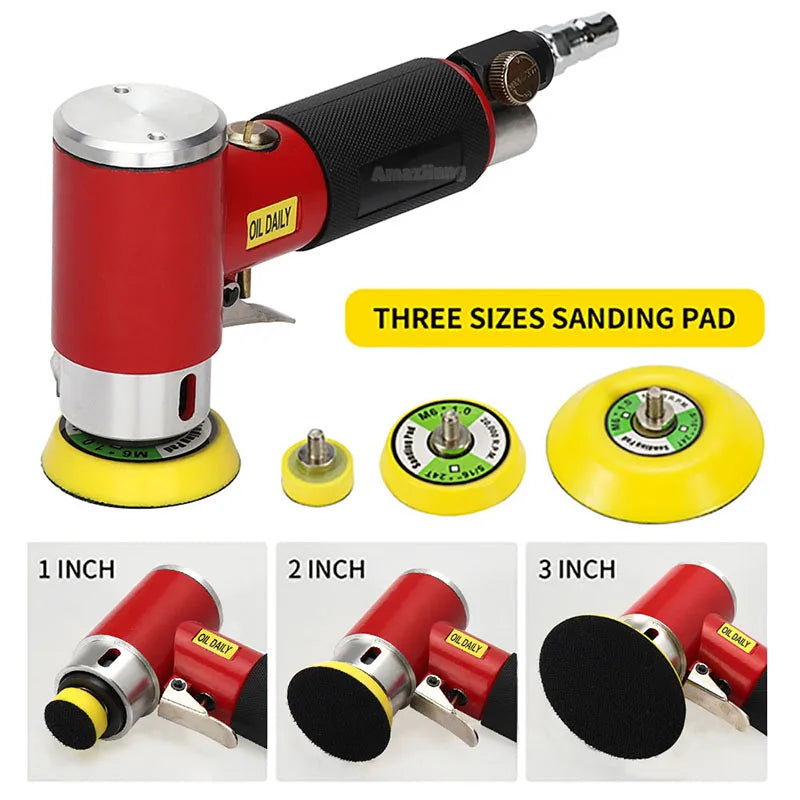 Mit 1/2/3 Zoll Pad New Orbit Mini Air Sander Pneumatische Für Auto Polieren High