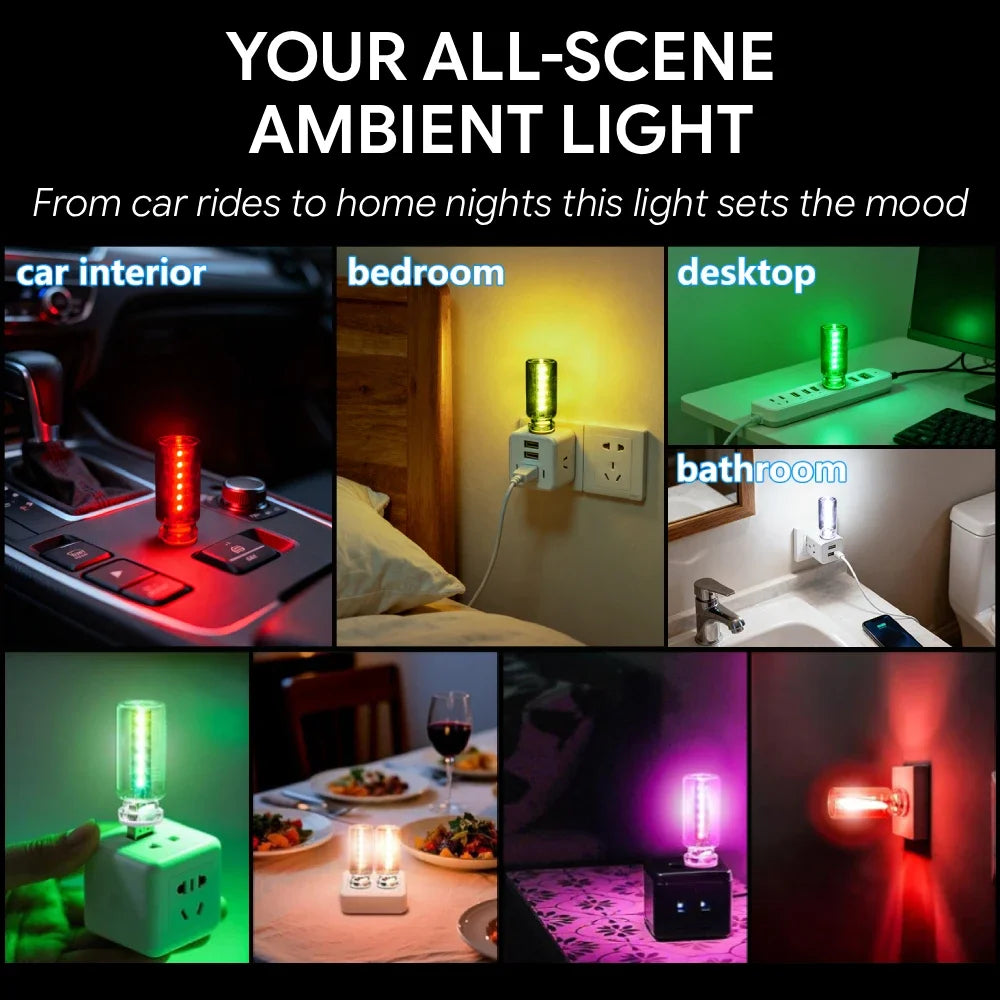 RGB LED Ambient Beleuchtung 13 Modi USB Auto Innenraum – SwissGlanzGarage Ansicht 6