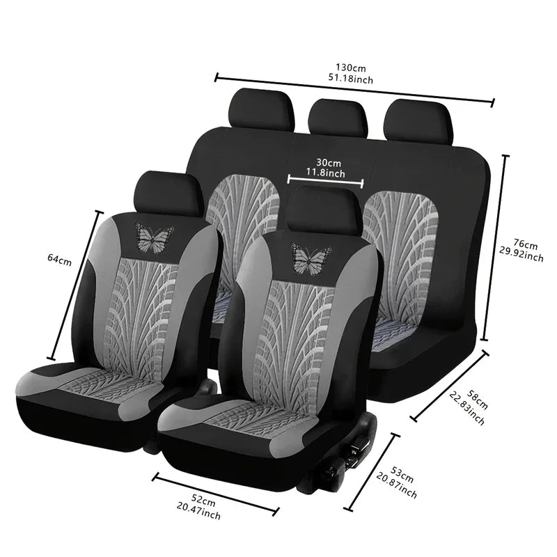 Auto-Sitzbezug Set mit Schmetterlings-Muster – SwissGlanzGarage Ansicht 6